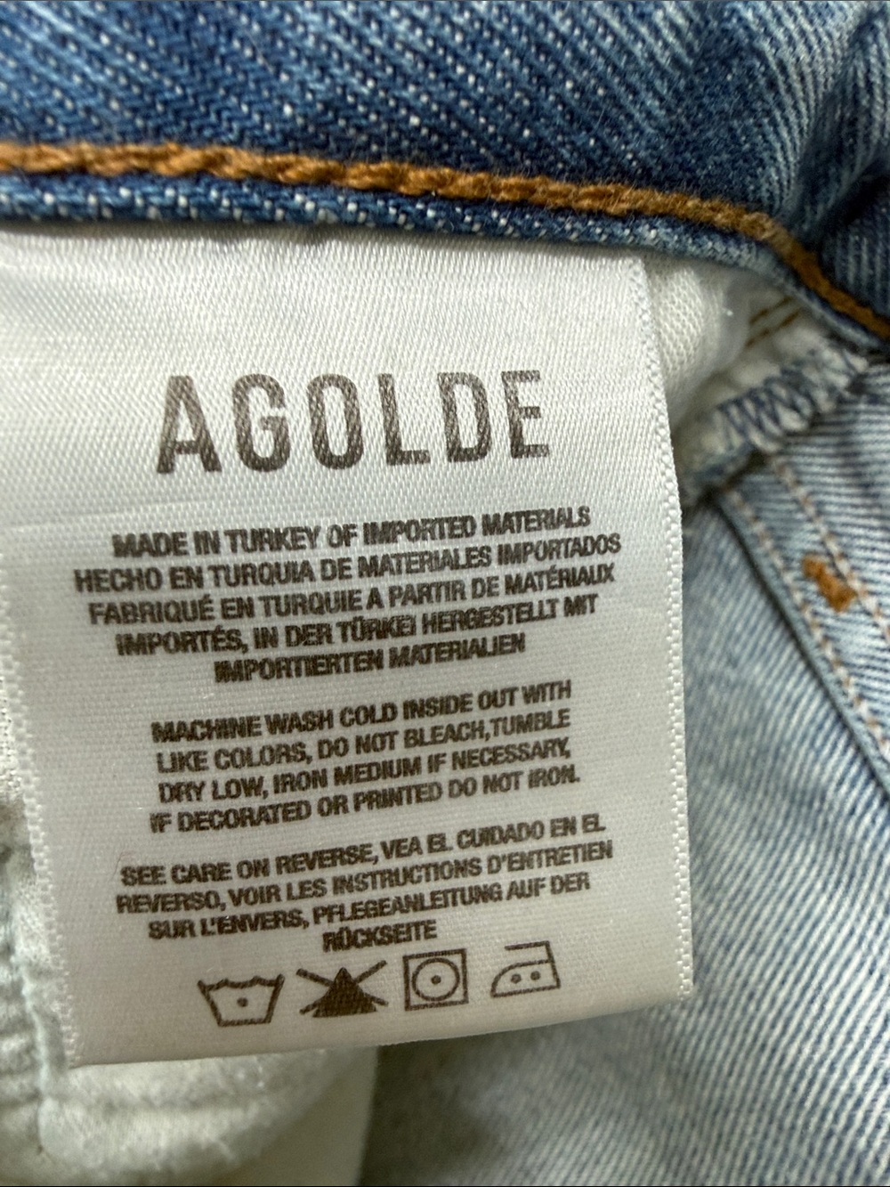 Agolde 90s Pinch Waist Straight Jeans - Infinite wash - Size 31 - Picture 11 of 12